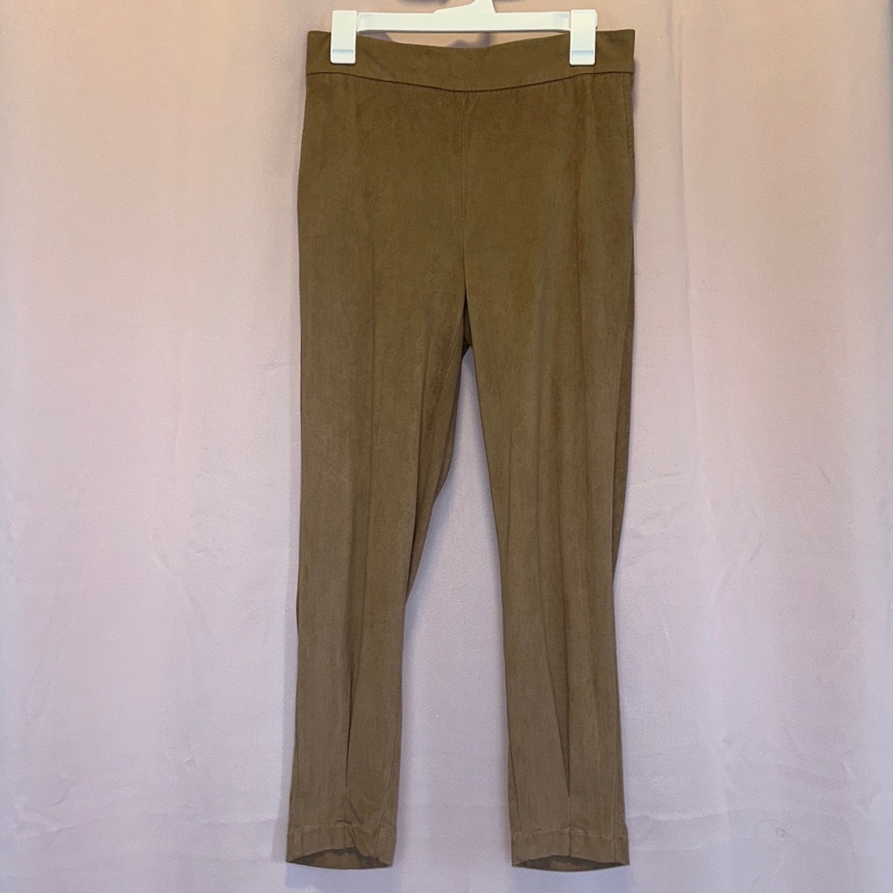 Maison D'Amelie Womens Khaki Brown Pants